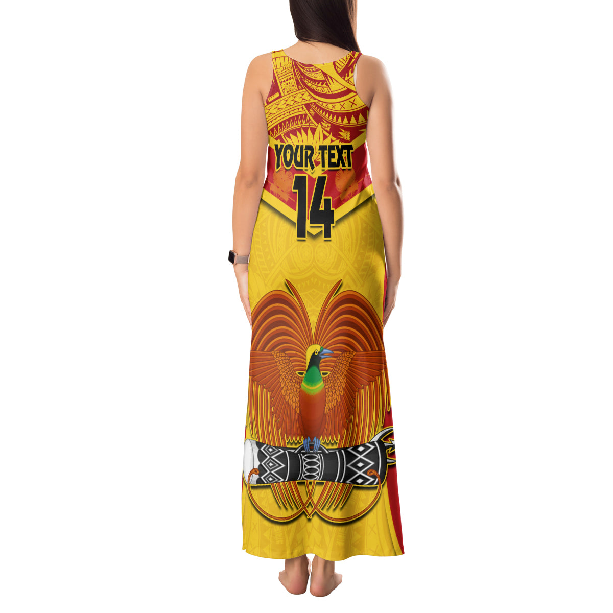 Custom Papua New Guinea Rugby Tank Maxi Dress 2023 Go Kumuls Pacific Dynamic Style - Wonder Print Shop