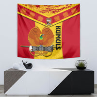 Custom Papua New Guinea Rugby Tapestry 2023 Go Kumuls Pacific Dynamic Style - Wonder Print Shop