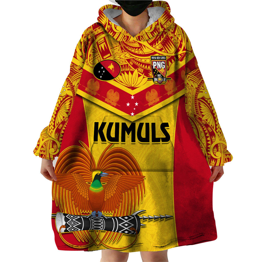 Custom Papua New Guinea Rugby Wearable Blanket Hoodie 2023 Go Kumuls Pacific Dynamic Style - Wonder Print Shop