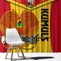 Papua New Guinea Rugby Window Curtain 2023 Go Kumuls Pacific Dynamic Style - Wonder Print Shop