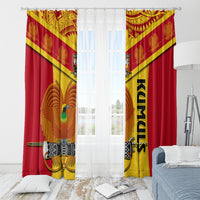Papua New Guinea Rugby Window Curtain 2023 Go Kumuls Pacific Dynamic Style - Wonder Print Shop