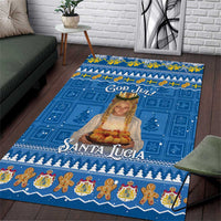 Sweden Christmas Area Rug God Jul! Santa Lucia - Wonder Print Shop
