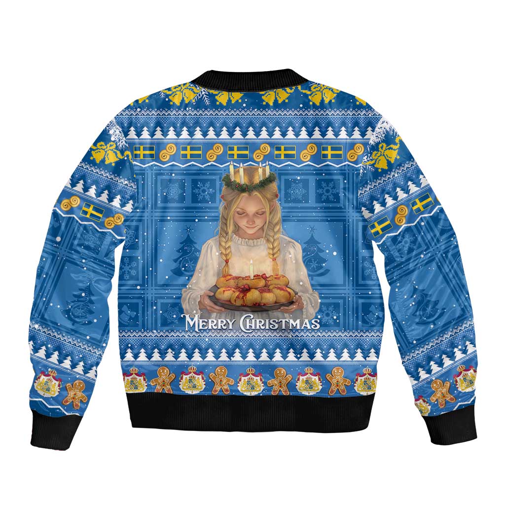 Sweden Christmas Bomber Jacket God Jul! Santa Lucia - Wonder Print Shop
