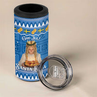 Sweden Christmas 4 in 1 Can Cooler Tumbler God Jul! Santa Lucia - Wonder Print Shop