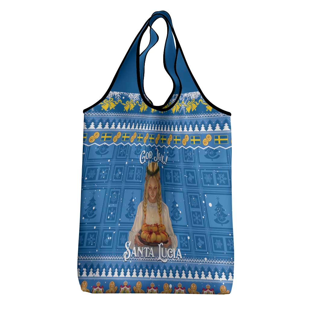 Sweden Christmas Grocery Bag God Jul! Santa Lucia