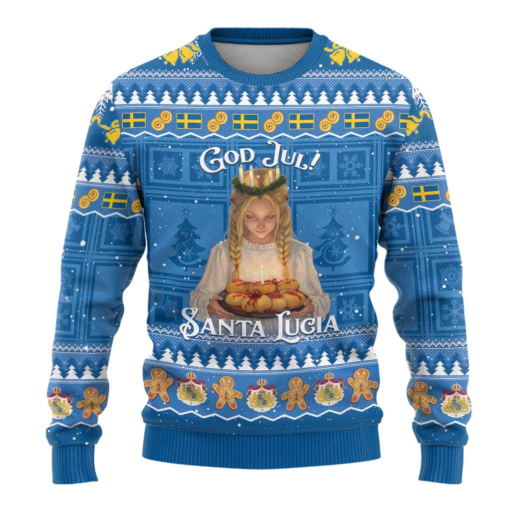 Sweden Christmas Ugly Christmas Sweater God Jul! Santa Lucia - Wonder Print Shop