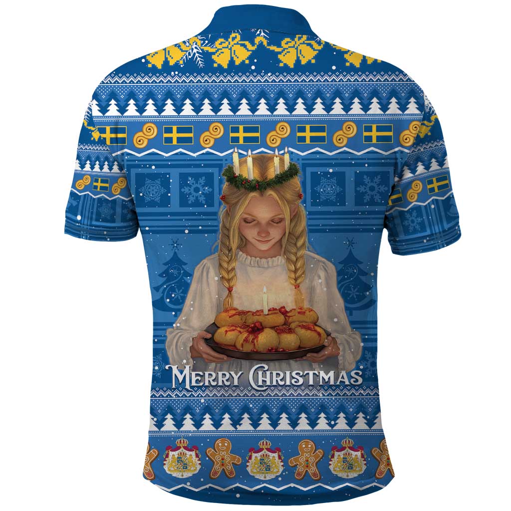 Sweden Christmas Polo Shirt God Jul! Santa Lucia - Wonder Print Shop