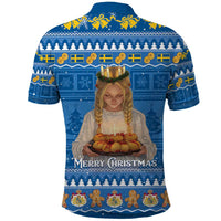 Sweden Christmas Polo Shirt God Jul! Santa Lucia - Wonder Print Shop