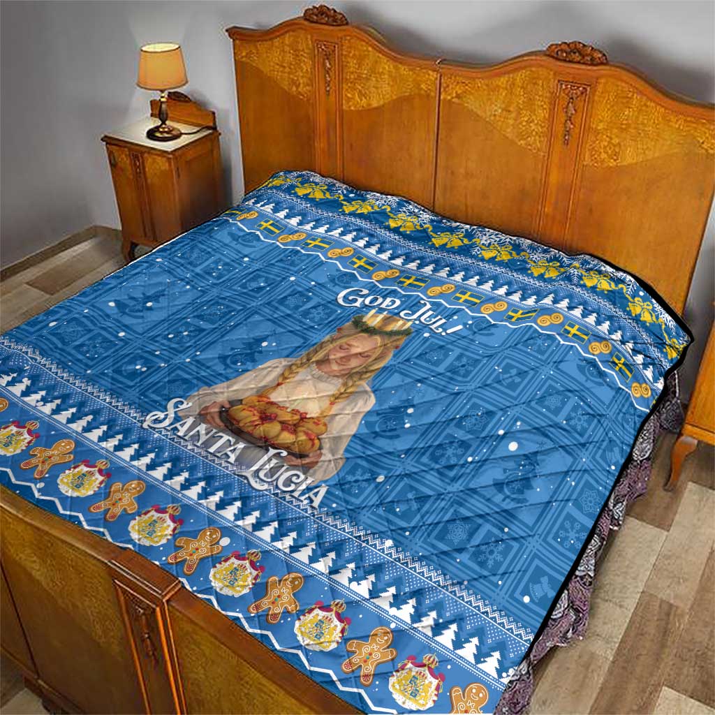 Sweden Christmas Quilt God Jul! Santa Lucia - Wonder Print Shop