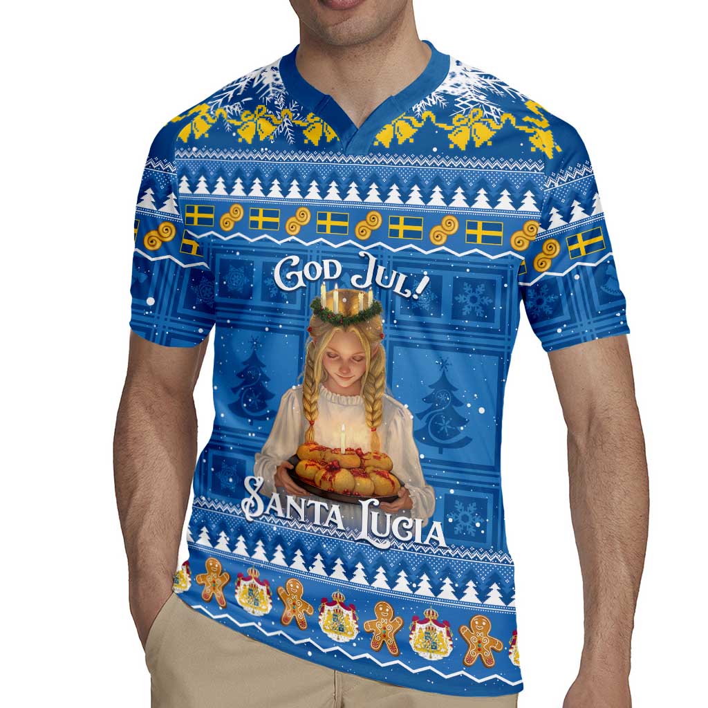 Sweden Christmas Rugby Jersey God Jul! Santa Lucia - Wonder Print Shop