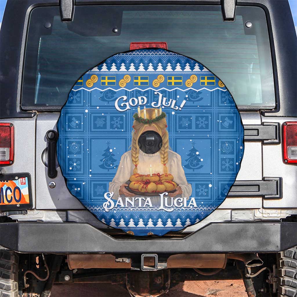 Sweden Christmas Spare Tire Cover God Jul! Santa Lucia - Wonder Print Shop