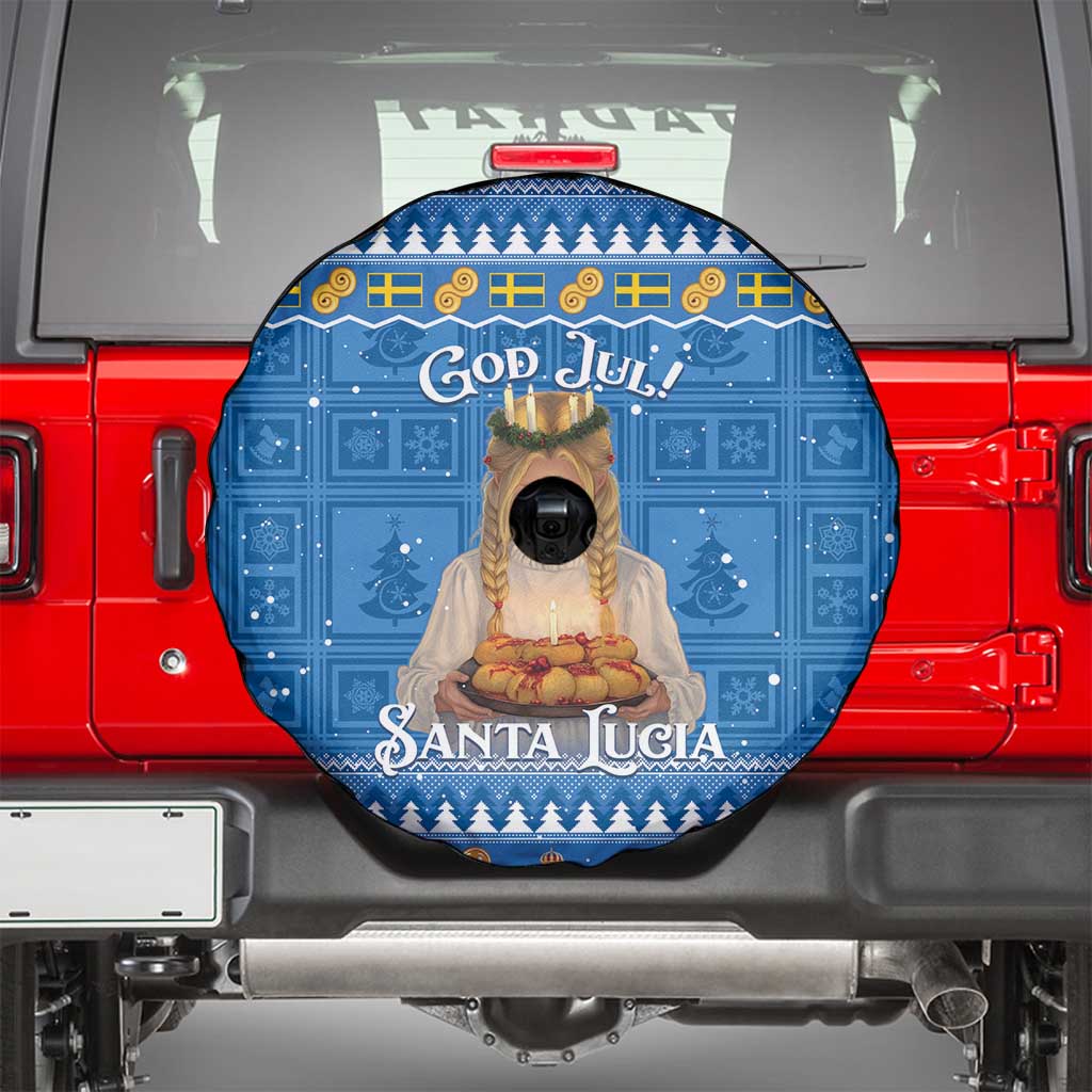 Sweden Christmas Spare Tire Cover God Jul! Santa Lucia - Wonder Print Shop