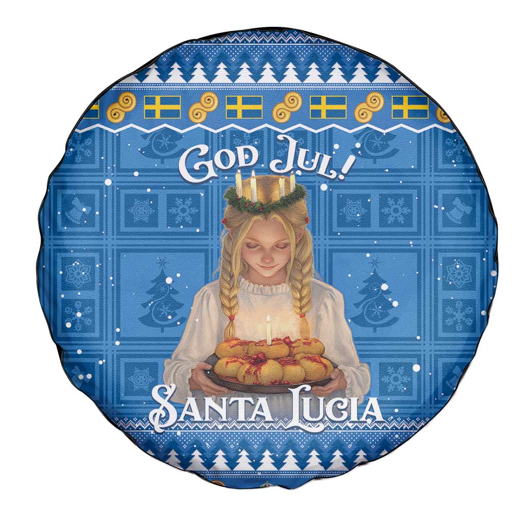 Sweden Christmas Spare Tire Cover God Jul! Santa Lucia - Wonder Print Shop