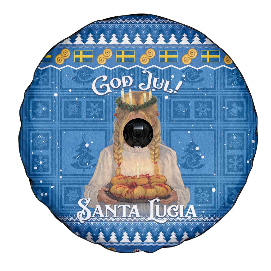 Sweden Christmas Spare Tire Cover God Jul! Santa Lucia - Wonder Print Shop