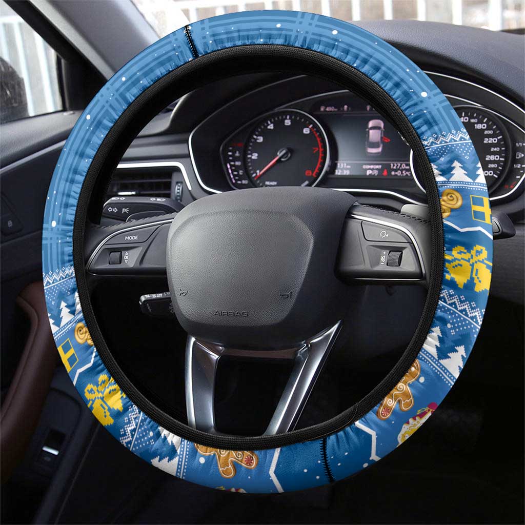 Sweden Christmas Steering Wheel Cover God Jul! Santa Lucia - Wonder Print Shop