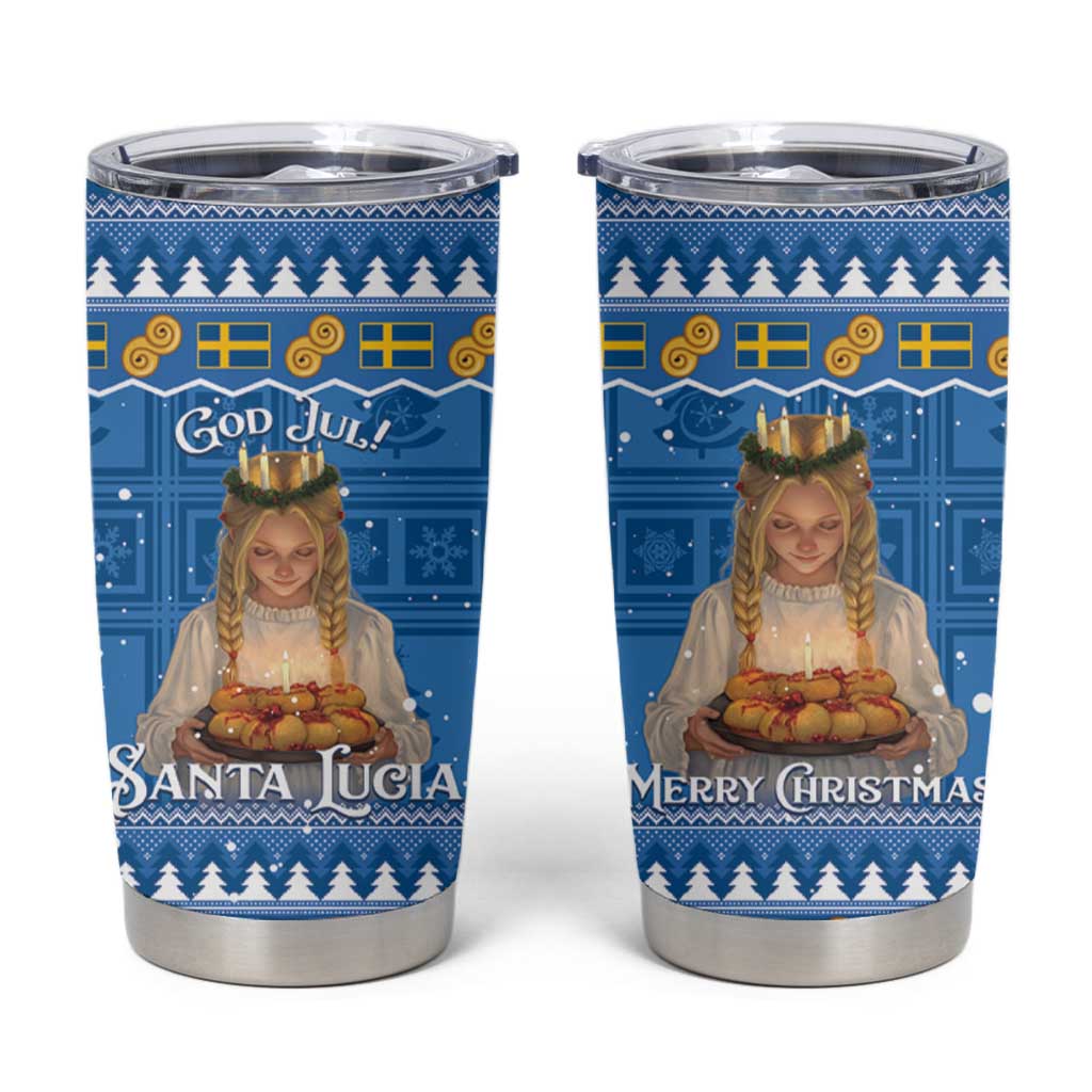 Sweden Christmas Tumbler Cup God Jul! Santa Lucia - Wonder Print Shop