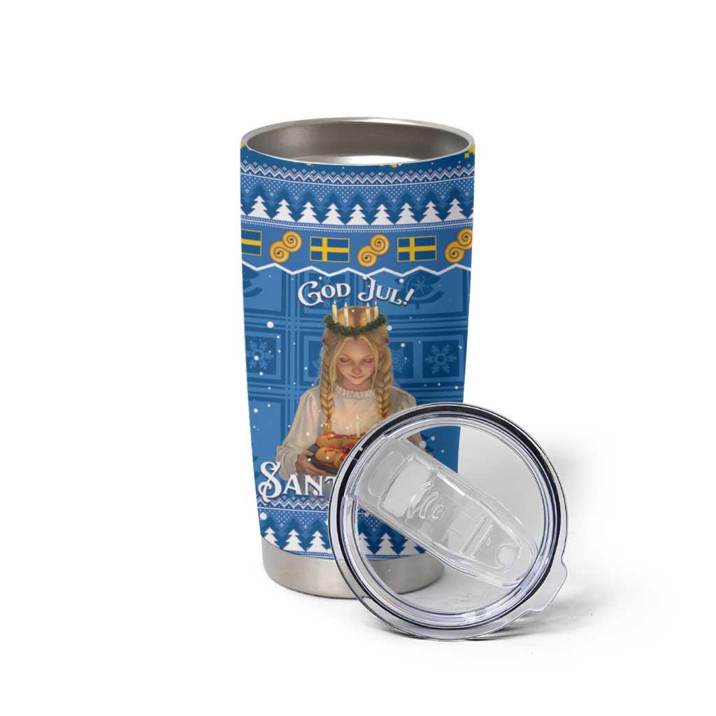Sweden Christmas Tumbler Cup God Jul! Santa Lucia - Wonder Print Shop