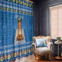 Sweden Christmas Window Curtain God Jul! Santa Lucia - Wonder Print Shop