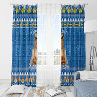 Sweden Christmas Window Curtain God Jul! Santa Lucia - Wonder Print Shop