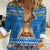 Sweden Christmas Women Casual Shirt God Jul! Santa Lucia - Wonder Print Shop