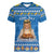 Sweden Christmas Women V-Neck T-Shirt God Jul! Santa Lucia - Wonder Print Shop