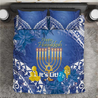 Hanukkah Jewish Festival Bedding Set It's Lit - Polynesian Pattern - Wonder Print Shop
