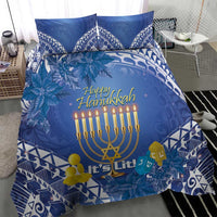 Hanukkah Jewish Festival Bedding Set It's Lit - Polynesian Pattern - Wonder Print Shop