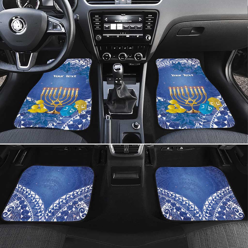 Hanukkah Jewish Festival Car Mats It's Lit - Polynesian Pattern - Wonder Print Shop