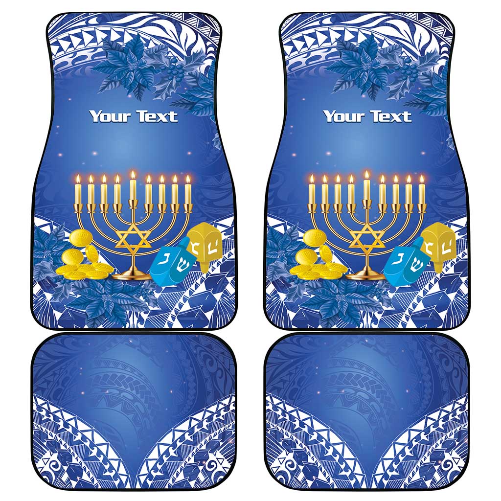 Hanukkah Jewish Festival Car Mats It's Lit - Polynesian Pattern - Wonder Print Shop