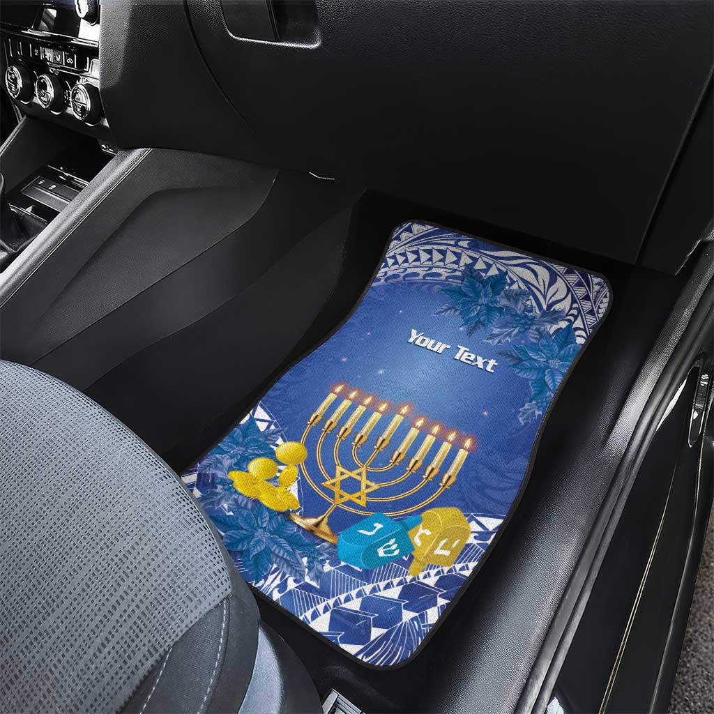 Hanukkah Jewish Festival Car Mats It's Lit - Polynesian Pattern - Wonder Print Shop