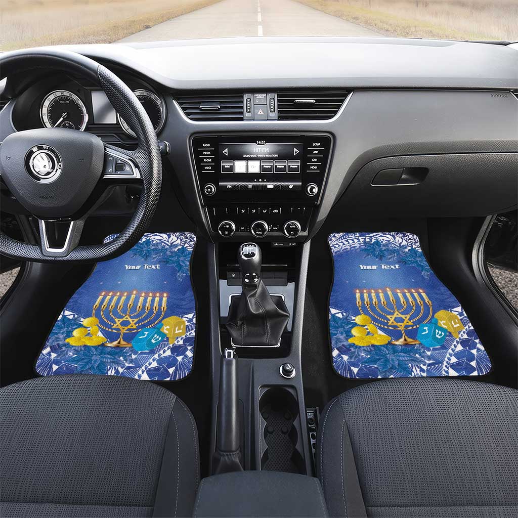 Hanukkah Jewish Festival Car Mats It's Lit - Polynesian Pattern - Wonder Print Shop