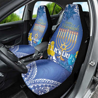 Hanukkah Jewish Festival Car Seat Cover It's Lit - Polynesian Pattern - Wonder Print Shop