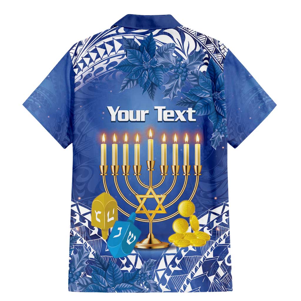 Personalised Hanukkah Jewish Festival Family Matching Mermaid Dress and Hawaiian Shirt It's Lit - Polynesian Pattern - Wonder Print Shop
