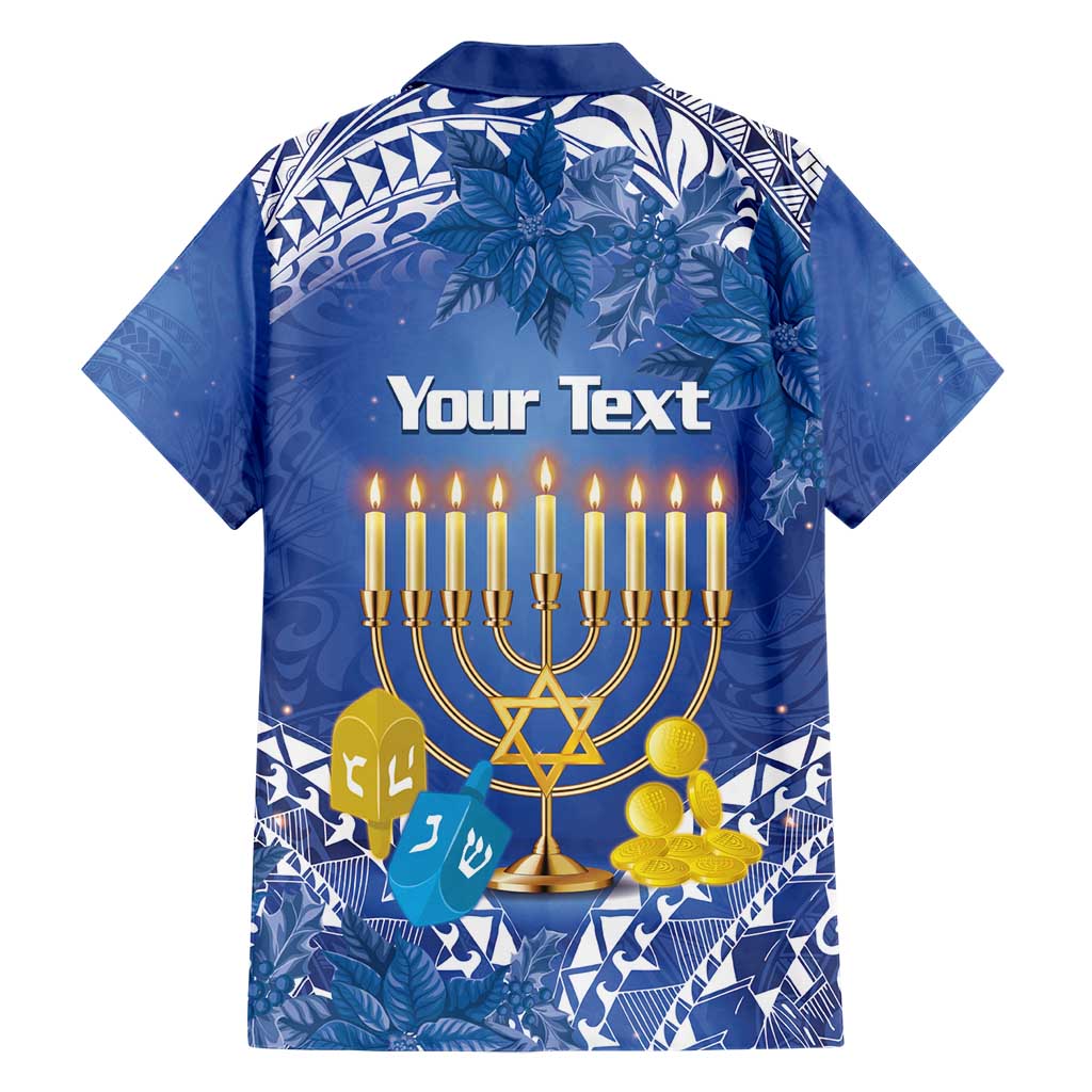 Personalised Hanukkah Jewish Festival Hawaiian Shirt It's Lit - Polynesian Pattern - Wonder Print Shop