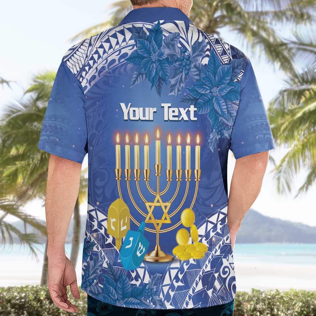 Personalised Hanukkah Jewish Festival Hawaiian Shirt It's Lit - Polynesian Pattern - Wonder Print Shop