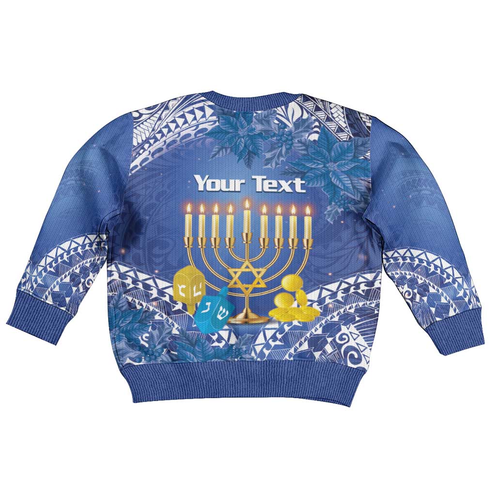 Hanukkah Jewish Festival Kid Ugly Christmas Sweater It's Lit - Polynesian Pattern - Wonder Print Shop