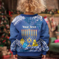 Hanukkah Jewish Festival Kid Ugly Christmas Sweater It's Lit - Polynesian Pattern - Wonder Print Shop