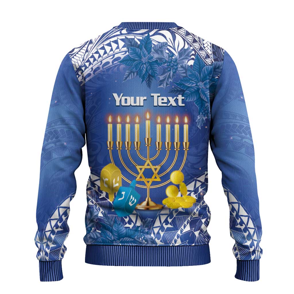 Hanukkah Jewish Festival Ugly Christmas Sweater It's Lit - Polynesian Pattern - Wonder Print Shop
