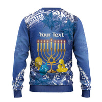 Hanukkah Jewish Festival Ugly Christmas Sweater It's Lit - Polynesian Pattern - Wonder Print Shop