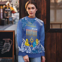 Hanukkah Jewish Festival Ugly Christmas Sweater It's Lit - Polynesian Pattern - Wonder Print Shop