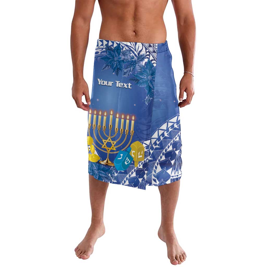 Personalised Hanukkah Jewish Festival Lavalava It's Lit - Polynesian Pattern - Wonder Print Shop
