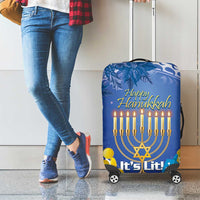 Hanukkah Jewish Festival Luggage Cover It's Lit - Polynesian Pattern - Wonder Print Shop