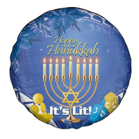 Hanukkah Jewish Festival Spare Tire Cover It's Lit - Polynesian Pattern - Wonder Print Shop