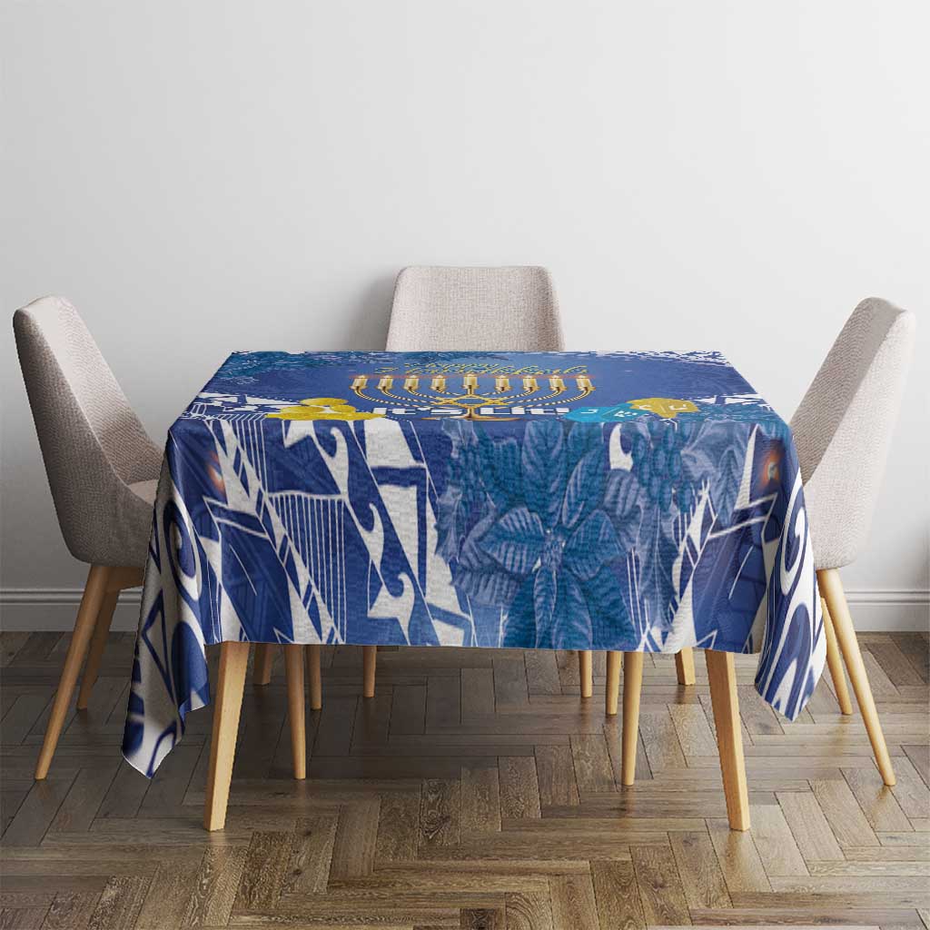 Hanukkah Jewish Festival Tablecloth It's Lit - Polynesian Pattern - Wonder Print Shop