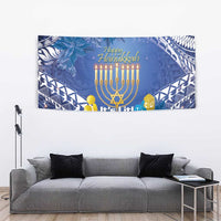 Hanukkah Jewish Festival Tapestry It's Lit - Polynesian Pattern - Wonder Print Shop