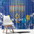 Hanukkah Jewish Festival Window Curtain It's Lit - Polynesian Pattern - Wonder Print Shop