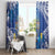 Hanukkah Jewish Festival Window Curtain It's Lit - Polynesian Pattern - Wonder Print Shop
