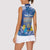 Personalised Hanukkah Jewish Festival Women Sleeveless Polo Shirt It's Lit - Polynesian Pattern - Wonder Print Shop