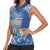 Personalised Hanukkah Jewish Festival Women Sleeveless Polo Shirt It's Lit - Polynesian Pattern - Wonder Print Shop