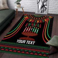 Personalized African-American Kwanzaa Area Rug Kinara Candles African Pattern - Wonder Print Shop